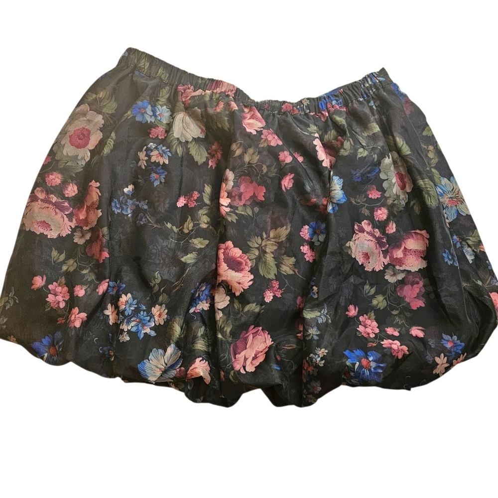 Anthropologie Floral Bubble Mini Skirt In L NWOT - Picture 8 of 11
